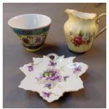 China teacup, China mini creamer and Japan