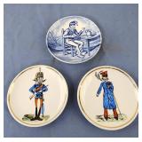Vintage Canterbury Porcelain Coasters,  royal
