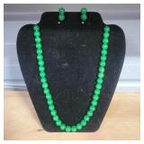 Early Plastic Necklace and Earring Set- possibly