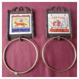 2 Tile and Cast Iron Towel Holders