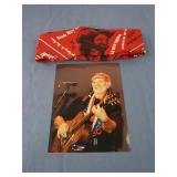 Willie nelson bandana and photograph
