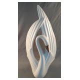 Vintage swan ceramic decor 19.5" tall