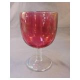 Cranberry thumbprint goblet