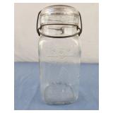 Vintage Square Queen Canning Jar Side Clamp wide