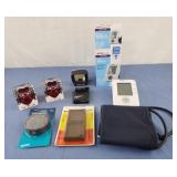 Blood pressure cuff, carpet caster cups,