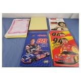 Paper, construction paper. Cpr book. Bill elliot