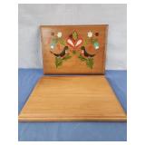 12x9 handpainted birds wood wall hanging,  blank