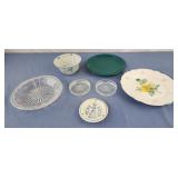 Assorted plates coasters and a rice bowl