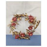 Metal Floral wreath 14"