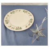 10.5" holly plate, moravian star