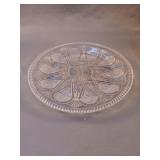 Serving glass plate