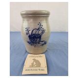 Rowe pottery works salt glaze stoneware 7" tall