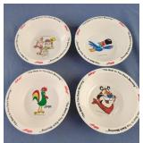 Kelloggs vintage plastic cereal bowls unused set