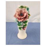Italian floral vase 8.5" tall