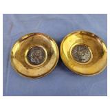 Roman brass dishes 4.5"