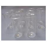 Set of 10 glass vases 2 x 3.5
