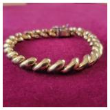 .925 Silver Bracelet with gold color plating
