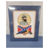 15x17.5 civil war Gen. Stonewall Jackson matted