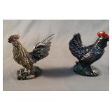 Set of 2 roosters 3.5" tall