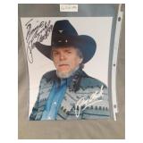 Signed autograph by Johnny Paucheck Fan Fair 1996