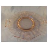 Depression pink serving plate 12 x 1