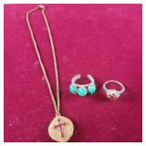 Rings and Cross Locket