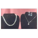 Crystal Necklaces and Matching Crystal Charm and