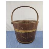 Vintage wood handle bucket pail