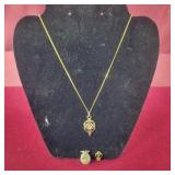 School Pins and Necklace - FFA, Beta Club