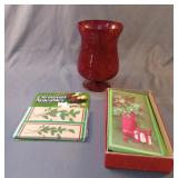 Christmas cards, Christmas Noteables and a candle