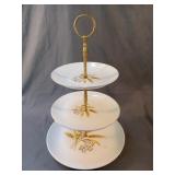 Golden Wheat 3 Tier Serving Tray by Homer