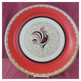 Large Metal Rooster Tray