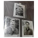 Signed photos of Glenn Jarrett, Ralph Sheheen and