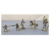 Various Metal mini figures soldiers and lady