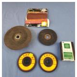 4" cutting discs, coarse sand block, sanding