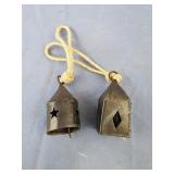 Metal bells with twine