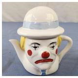 Artone hand painted clown mini teapot