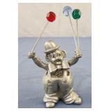 Spoontiques vintage clown mini figure pewter
