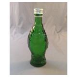 Vintage Antinoi green glass fish bottle