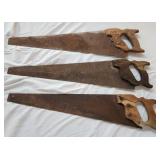 Wood handle hand saws