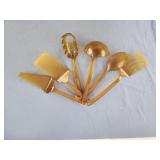 Ultratemp Vintage Lot of 6 Amber Kitchen Utensils