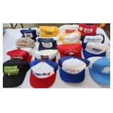 Lot of 16 hats assorted businesses, insurance,