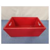 Red wooden box  basket 15x6x10