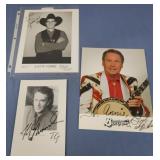 TG SHEPPARD, BUCK TRENT, JUSTIN TEMME AUTOGRAPHS