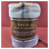 50x60 Printed Fleece Throw Blanket - new