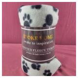 50x60 Printed Fleece Throw Blanket - Paw Print -