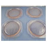 Pink Depression Style Glass Serving