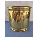 Vtg Hammered Brass Planter very large