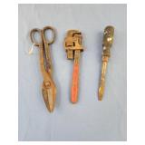 Vintage tools, wrench, screwdriver,