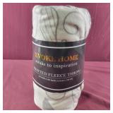 50x60 Printed Fleece Throw Blanket - new